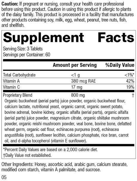 Cataplex® A-C-P, 180 Tablets, Rev 04 Supplement Facts