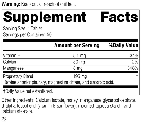 E-Manganese 3925-21 Supplement Facts