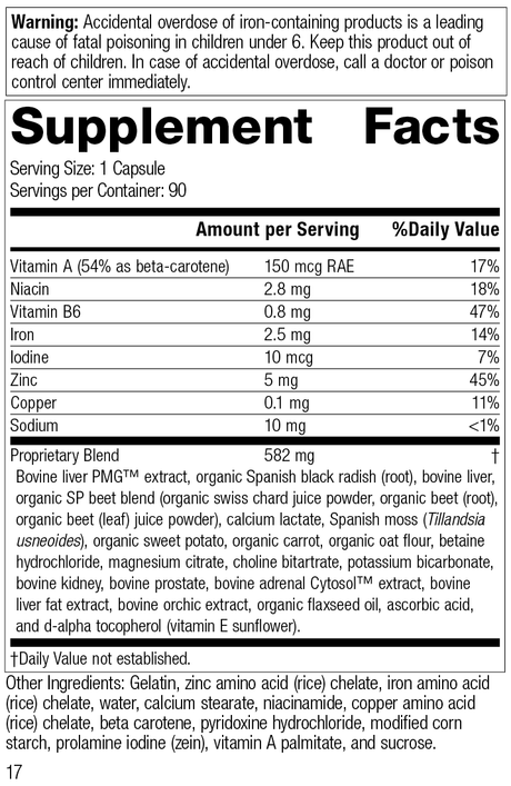 Livaplex 5375-15 Supplement Label