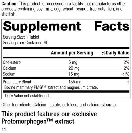 Mammary PMG R14 Supplement Facts