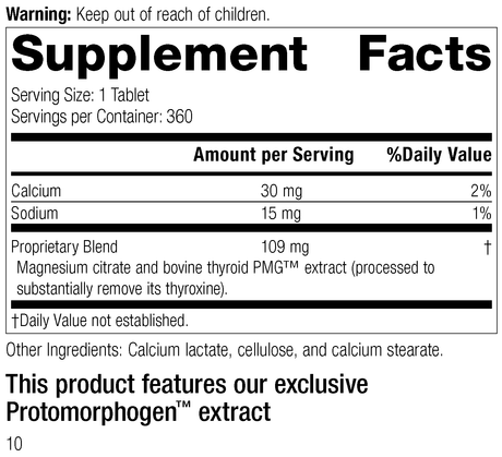 8030 Thytrophon PMG R09 Supplement Facts