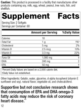 Tuna Omega-3 Chewable, 120 Softgels, Rev 12 Supplement Facts