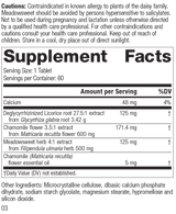 supplement fact label