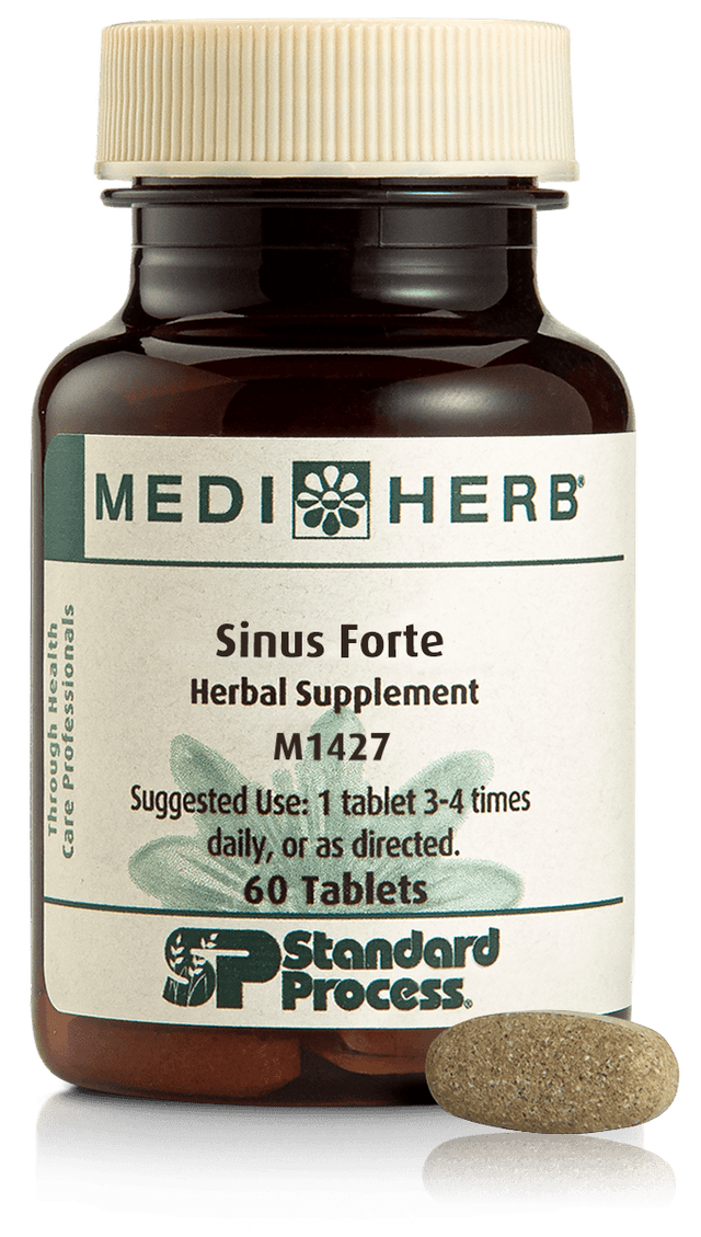 A bottle of Sinus Forte, 60 tablets.