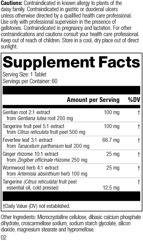 DiGest Forte, 60 Tablets, Rev 02 Supplement Facts