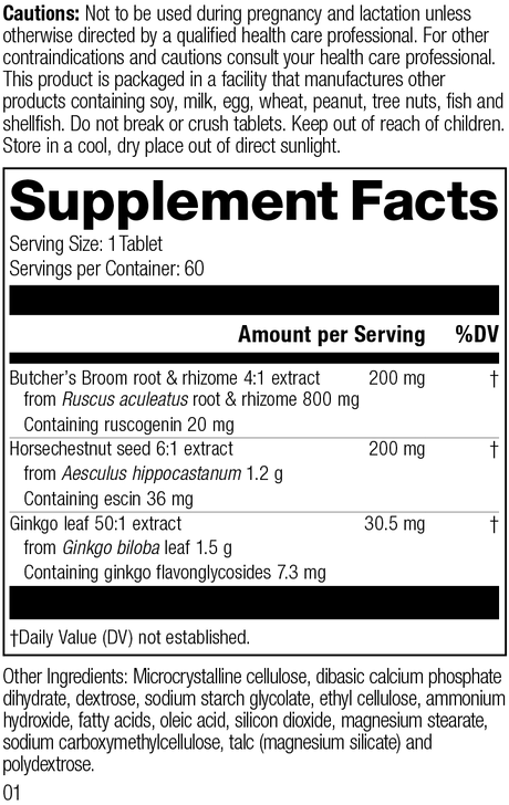 Vascular Care Complex, Rev 01 Supplement Facts