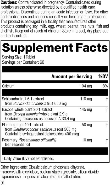 Bacopa Complex, Rev 01 Supplement Facts