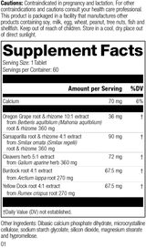 supplement fact label